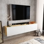 Hanah Home Mueble de TV Escandinavo Blanco y Zafiro
